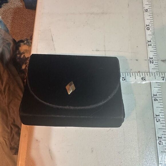 Estee Lauder vintage Y2K velvet mini clutch purse button snap Crossbody - Picture 12 of 12